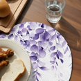 thumbnail image 3 of Purple Eucalyptus Round 13 Inch Placemats Set of 8, Botanical Plant Rustic Branch Floral HeatResistant Non Slip Place Mats for Dining Table, Wipeable Braided Kitchen Table Mats for Housewarming, 3 of 9