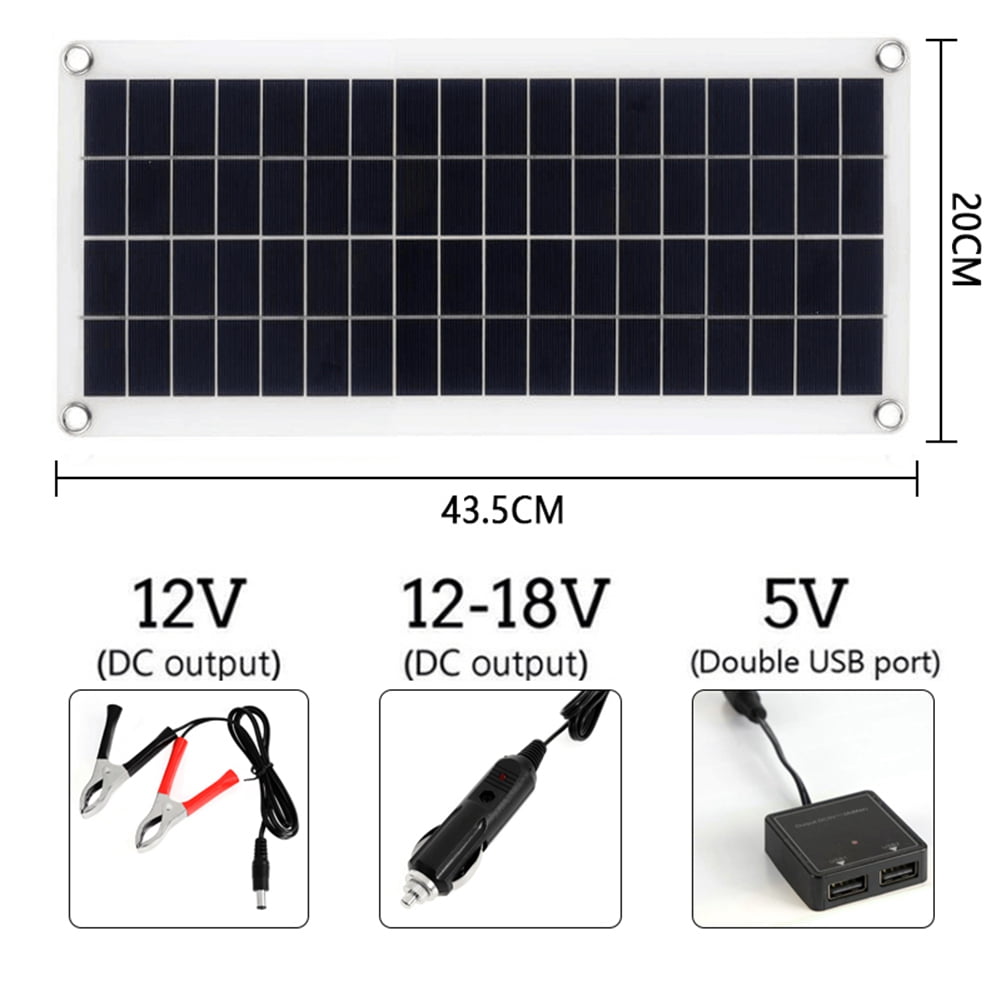 1000W Solar Panel 12-18V Solar Cell Solar Panel for Phone RV Car MP3 PAD Charger Outdoor Battery Supply B