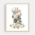 thumbnail image 2 of Zebra, Jungle Animals, Safari Animals, Pink Flowers, Girl Nursery - Illustration Watercolor Floral Animal Botanical Whimsical Unframed Wall Art Print 20 x 24 inches, 2 of 13