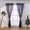 Purple, variant on Purple Sheer Curtains 84 inches Long 2 Panels for Bedroom Patio Decor, Metallic Foil Feather Patterned Print Golden Window Treatments 84 Inch Length Pair Drapes W42 x L84 Inch