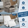 thumbnail image 4 of TAOCOCO Recliner Chair Slipcovers Non-Slip Reclining Armchair Covers Washable Recliner Protector Cover with Pockets, Beige, 4 of 12