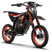 X1 Spark Electric Dirt Bike 4500W Peak Motor up to 60 Miles Range, 50 mph E Dirt Bike, 60V 28.8AH Battery E-Bike 14/12 Fat Tire E Bikes for Adults Electric, off Road Mountain E Bike, UL2849 by SGS