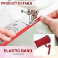 thumbnail image 4 of Uxcell Elastic Band, Polyester Flat Elastic Cord Stretch Strap for Sewing and DIY Projects Wine Red 1/2 inch x 20 Yards, 4 of 7
