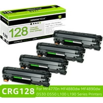 GREENCYCLE 4 Pack Compatible CRG128 Black Toner Cartridge Replacement for Canon 128 C128 High Yield Toner Use with ImageClass D530 D550 MF4400 MF4770n MF4870dn Printer
