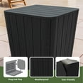 thumbnail image 4 of Uforic 11.5 Gallon Outdoor Waterproof Resin Deck Box, Outdoor Side Table, Black, 4 of 8