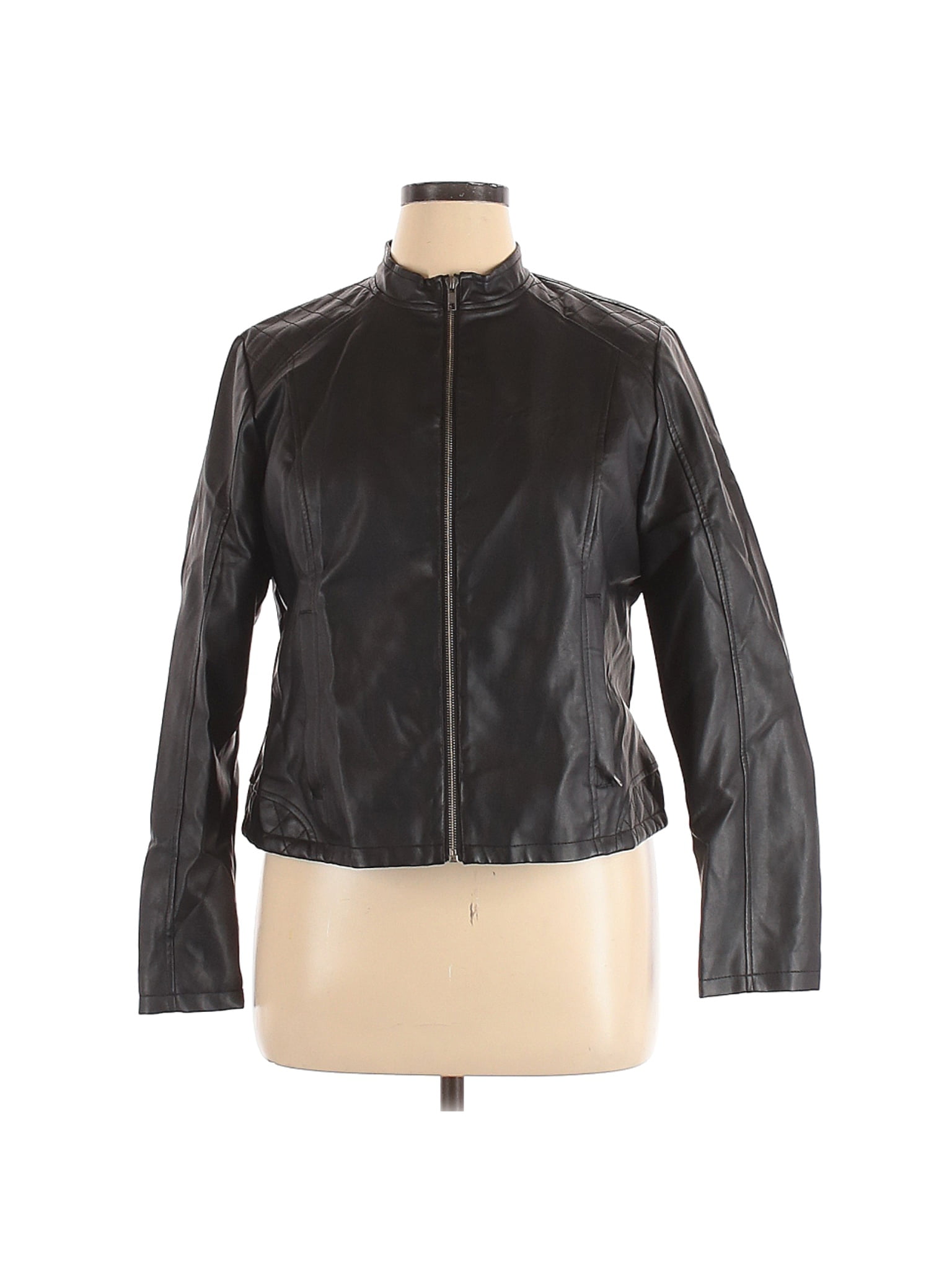Baccini - Pre-Owned Baccini Women's Size XL Faux Leather Jacket ...