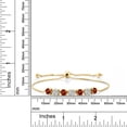 thumbnail image 2 of Gem Stone King 18K Yellow Gold Plated Silver Red Garnet and Lab Grown Diamond Bracelet for Women | 3.20 Cttw | Gemstone January Birthstone | Round 4.5MM, 2 of 3