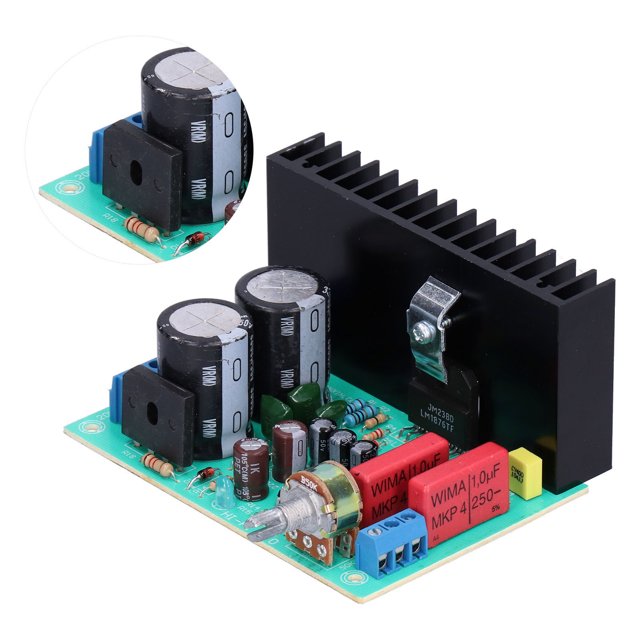 Placa amplificadora de audio de 2 canales, módulo de potencia HIFI digital estéreo, componente electrónico LM1876
