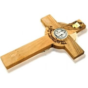 St. Benedict Olive Wood Crucifix Cross (6 1/2 INCH)
