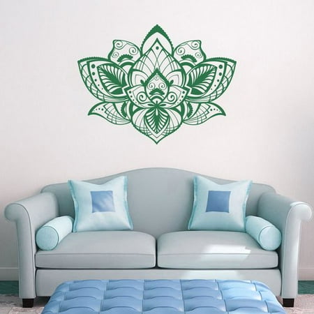 Bungalow Rose Natazhat Lotus Flower Wall Decal Com - Teal Flower Wall Decals Bungalow Rose Natazhat Lotus Flower Wall Decal Com - Teal Flower Wall Decals