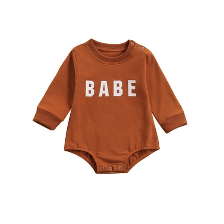 

LisenraIn Infant Baby Girl Boy Romper Unisex Babe Letter Printed Jumpsuits