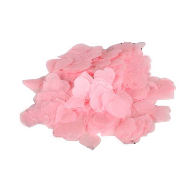 Matsuzay Confeti de corazones de amor, ambientación de ambiente, suministros de adorno de boda, papel de relleno de globos, decoraciones de Kits de decoración para fiestas Rosa claro