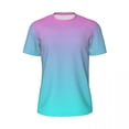 thumbnail image 5 of Ombre Print Gym T-Shirt Summer Abstract Girly Funny T-Shirts Popular Tee Shirt For Male, 5 of 5