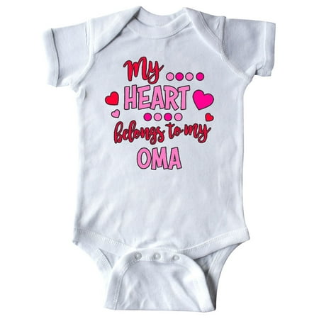 

Inktastic My Heart Belongs to my Oma Gift Baby Boy or Baby Girl Bodysuit