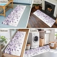 thumbnail image 5 of Runner Rug 2'x6', Purple Leaves Washable Non-Slip Hallway Runner Rugs, Summer Botanical Bedside Rugs Floor Mats Carpet Runners for Kitchen Bathroom Laundry Room, 5 of 8