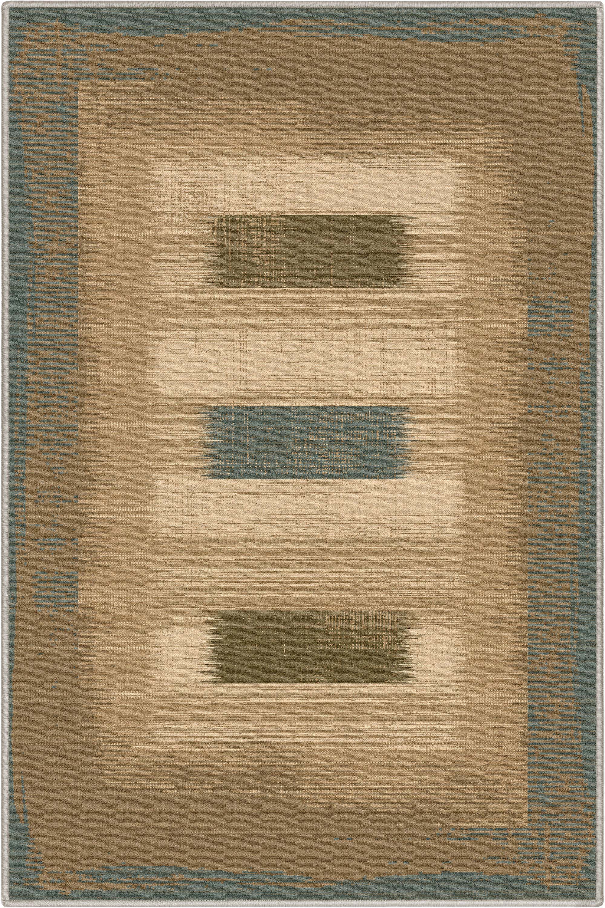 Well Woven Apollo Border Contemporary Blue 3'3" x 5' Area Rug for Living Room Dining Room Bedroom and Kitchen