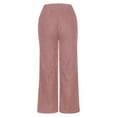 thumbnail image 6 of ZQUUVOU Women's Corduroy Pants Casual Soft Ribbed Wide Straight Leg with Pockets Streetwear Trousers Fall Outfit Pink, 6 of 7