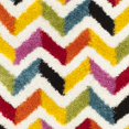 thumbnail image 5 of SAFAVIEH Aletha Colorful Chevron Kids Shag Runner Rug, Ivory/Multi, 2'3" x 5', 5 of 6