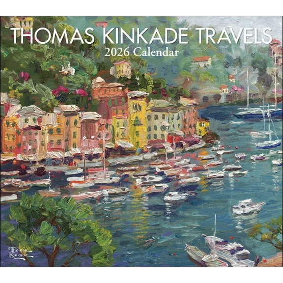 Thomas Kinkade Travels 2026 Deluxe Wall Calendar, (Paperback)