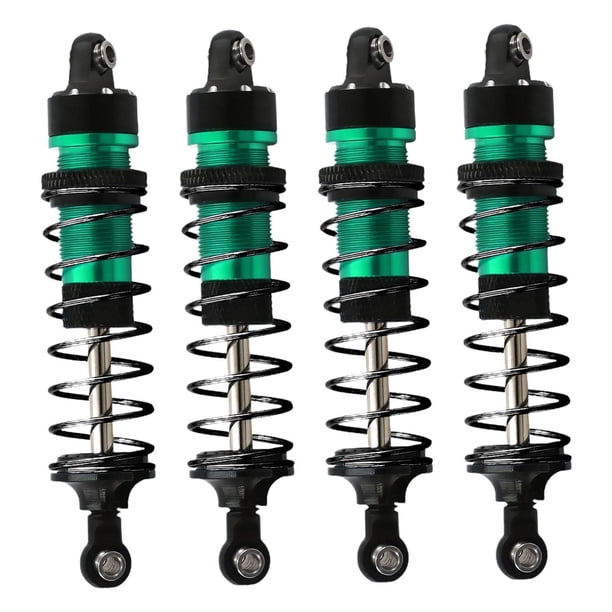 4 piezas de amortiguadores para coche RC, resistentes, accesorios para modelos de RC Hobby 1:16 Verde
