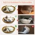 thumbnail image 4 of Cama para Mascotas Yaruiguang de Cuerda de Algodón Ovalada para Gatos y Perros Marrón M, 4 of 6