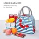 thumbnail image 5 of Disketp Red Funny Crab on Blue Stripe Bolsa Térmica para Almuerzo, Lonchera con Abertura Amplia y Gran Capacidad, Organizador Reutilizable para Mujeres, Hombres y Adultos, 5 of 6