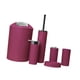 thumbnail image 4 of Juego de accesorios de baño de 6 piezas con diseño moderno, jabonera, escobilla de inodoro, jabón Rosa roja, 4 of 9