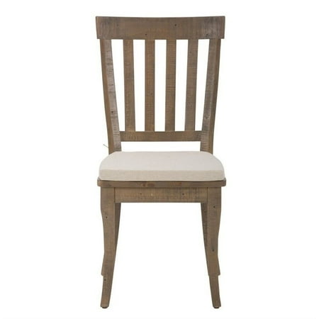 Reclaimed Heart Pine - Jofran Slater Mill Slatback Dining Chair in Reclaimed Pine (Set of 2)