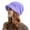 Purple, variant on Lilgiuy Women Slouchy Knit Hat Winter Warm Windproof Baggy Stretch Hat Stretchy Skull Cap with Visor Brim