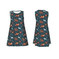 thumbnail image 7 of Daiia Autumn Forest Animals Cute Print Women's Dresses 2025 Trendy Short sleeve Dresses Casual Baggy Flowy Maxi Sun Dresses, 7 of 7