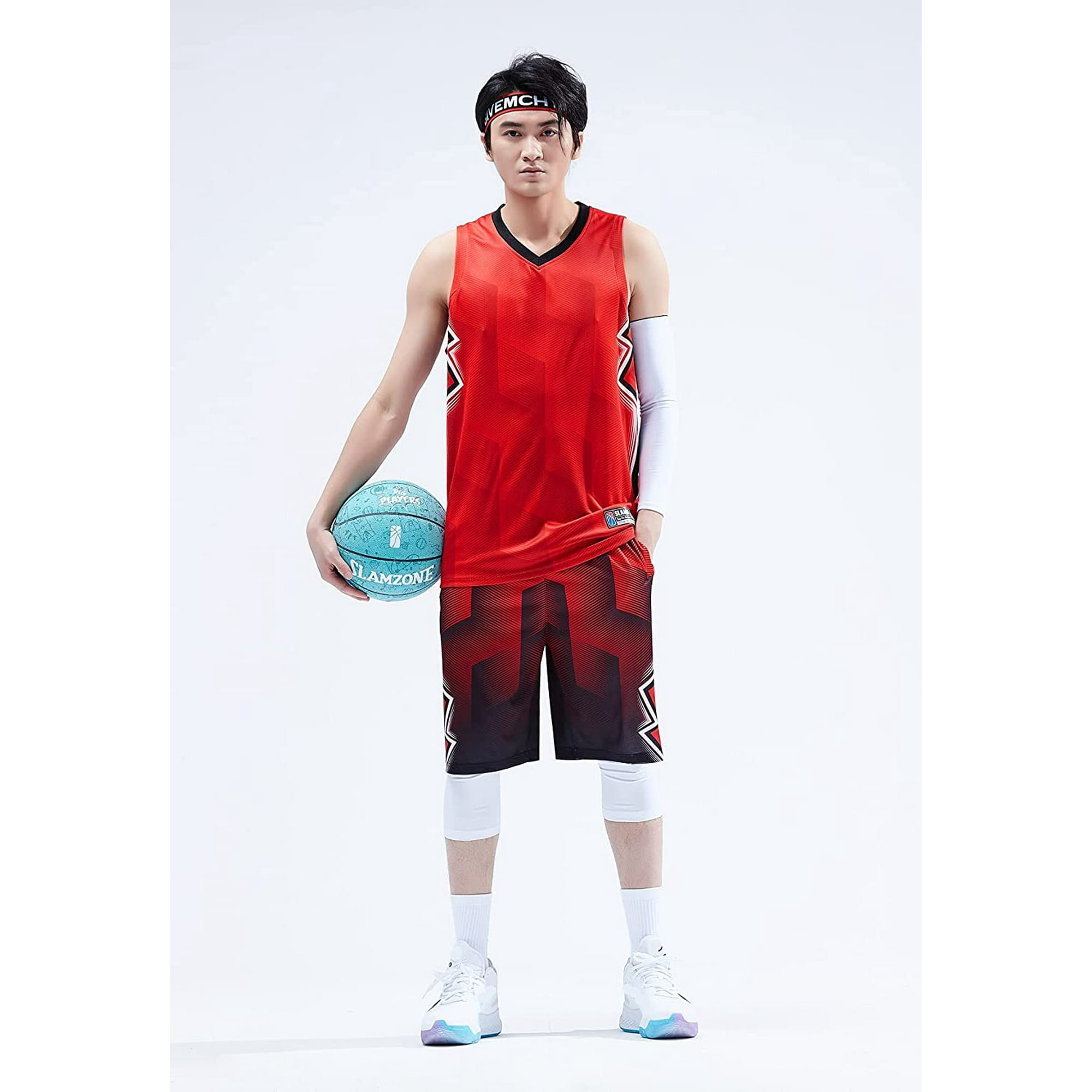 Topeter Men’s Basketball Jersey and Shorts Team Uniform with Pockets Sportswear Uniform