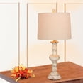 thumbnail image 3 of cory martin w-6238caw-2pk fangio lighting's #6238caw-2pk pair of distressed, sculpted candlestick resin table lamps finish, 26.5, cottage antique white, 2 piece, 3 of 3