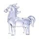 thumbnail image 1 of Figura de caballo de cristal decorativa, robusta y elegante, estatua de caballo, escultura animal para Gris, 1 of 9