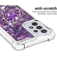 thumbnail image 2 of for Samsung Galaxy A33 5G Glitter Case with Ring Holder, Bling Sparkle Floating Liquid Soft TPU Cushion Fashion Girly Women Girls Clear Case Cover for Samsung Galaxy A33 5G  Purple, 2 of 14
