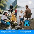 thumbnail image 4 of 5 Gallon Collapsible Bucket with Handle, Car Wash Bucket Foldable Water Storage, 4 of 5