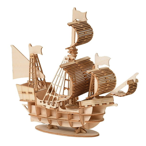 Puzzles de madera en 3D para adultos, kit de modelismo y decoración para habitaciones, juguetes educativos DIY para escritorio