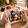 thumbnail image 3 of 3D Christmas Fabric Poke Art Kit with frame,Handmade Fabric Poke Art Kit for Adults & Beginner, Vintage Holiday Handmade Decoration, Easy Relaxing DIY Craft, 3 of 5