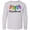 AC-Heather Grey, variant on Inktastic Merry Christmas Rainbow Holiday Lights Long Sleeve Youth T-Shirt