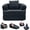 Black, variant on Memoryfield 3-in-1 Folding Sofa Bed, Memory Foam Sleeper Chair with Washable Cover, Convertible Boneless Floor Futon, Fold-Out Couch with Back Support for Living Room, Bedroom, Gray