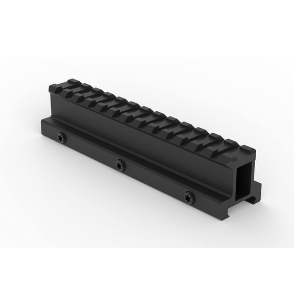 Monstrum Lockdown V3 Picatinny Riser Mount with Recoil Stop Base | 5.5 inch Length | High Profile