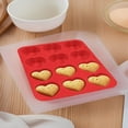 thumbnail image 6 of Shoreew Silicone Muffin Pan 12-Cup Heart Cupcake Pan Non-stick Cake Mold Food-Grade Baking Mold for Cupcakes Chocolates Easy Demolding, 6 of 6