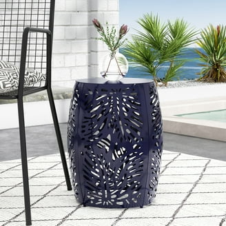 Bucky Outdoor Indoor/Outdoor Metal Side Table, Blue - Walmart.com
