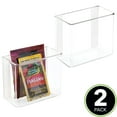 thumbnail image 2 of mDesign Plastic Adhesive Wall Mount Kitchen Organizer, 6" Wide - 2 Pack - Clear, 2 of 9