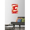 thumbnail image 2 of NHL Calgary Flames - Maximalist Logo 23 Wall Poster with Push Pins, 14.725" x 22.375", 2 of 4