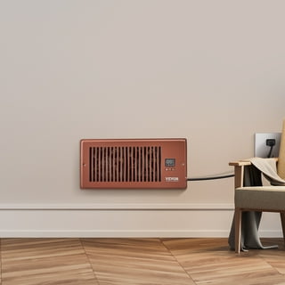 VIVOSUN Quiet Register Booster Fan 4”×10”, Smart Register Vent with  Intelligent Thermostat Control, Cooling Heating AC Vent Booster Fan, Brown  