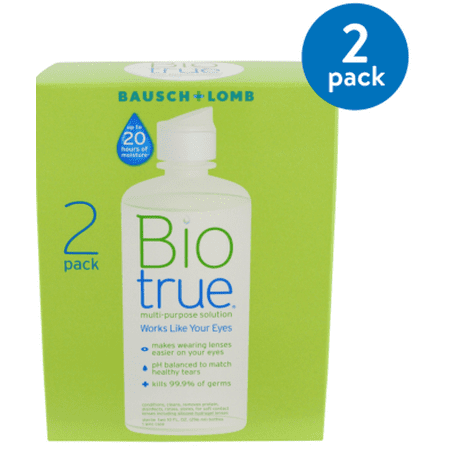 (2 Pack) Bausch & Lomb Biotrue For Soft Contact Lenses Multi-Purpose Solution, 10 oz, 2 ct