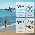thumbnail image 6 of D89 RC Drone with 4K HD Dual Camera for Adults and Kids, FPV RC Quadcopter with 3 Batteries, Black, 6 of 11