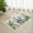 Green Grey, variant on Entryway Door Mat 2'x 4', Tropical Zebra Butterfly Non Slip Washable Throw Rug with Tassels, Watercolor Summer Palm Leaf Woven Reversible Indoor/Outdoor Rug for Doormat, Porch, Kids Room