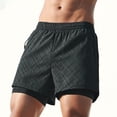 thumbnail image 1 of Pantalones cortos para correr 2 en 1 para hombre con bolsillos Forro Gimnasio Entrenamiento Fitness Labymos  Pantalones cortos deportivos, 1 of 7
