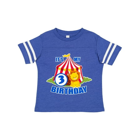 

Inktastic Its My Birthday Circus Tent with Lion 3 Years Old Gift Toddler Boy or Toddler Girl T-Shirt